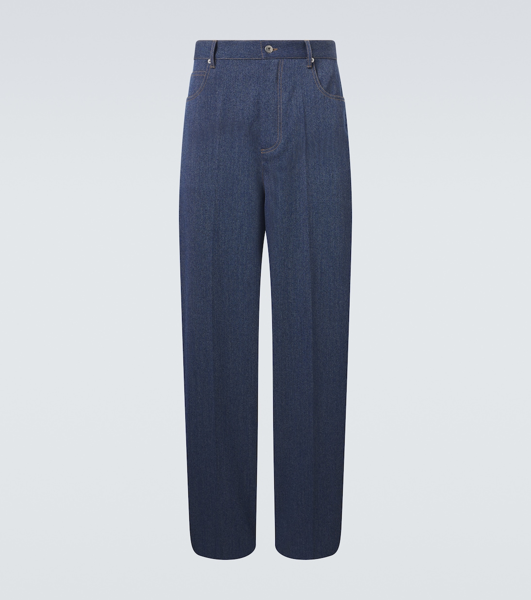 Широкие брюки-клеш из шерсти и хлопка Drill Bottega Veneta, Indigo
Широкие брюки-клеш из шерсти и хлопка Drill Bottega Veneta, Indigo