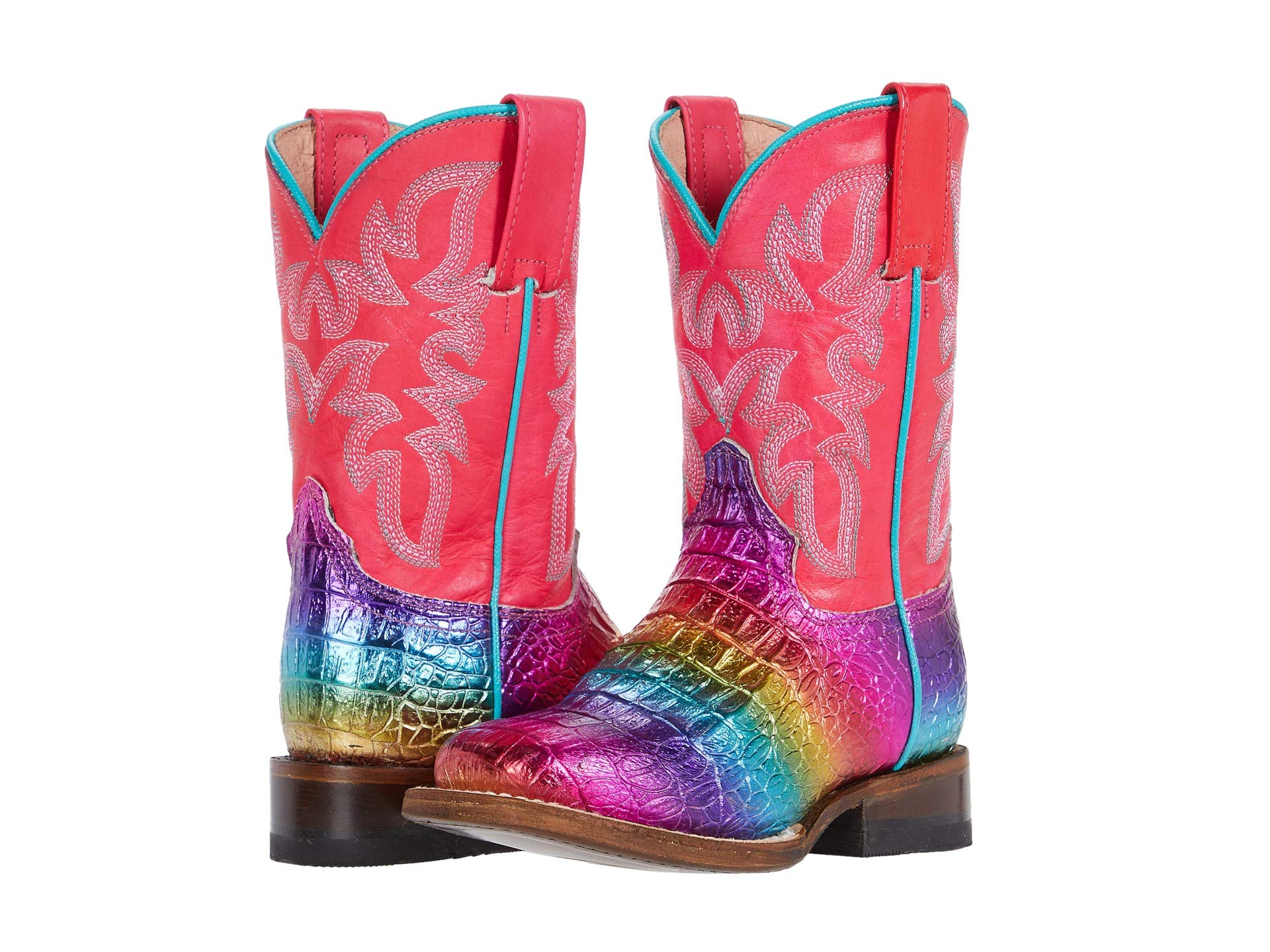 Ботинки Roper Kids Ali, Rainbow Faux Caiman Vamp/Pink Shaft
Ботинки Roper Kids Ali, Rainbow Faux Caiman Vamp/Pink Shaft