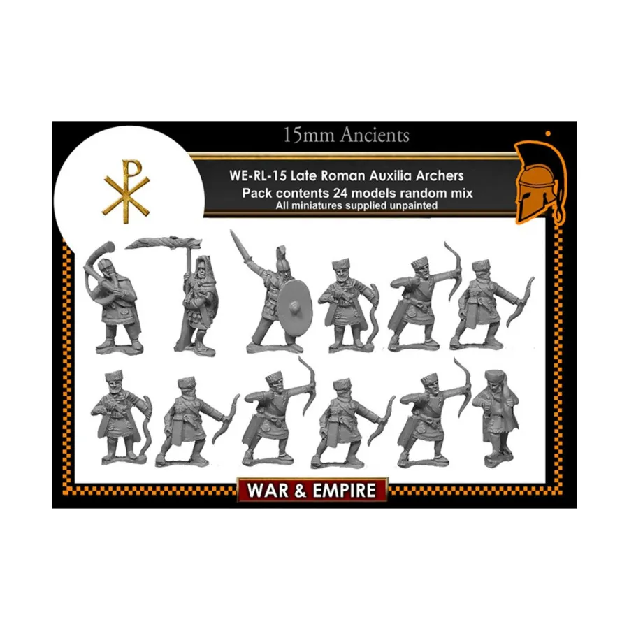 Ауксилия — Лучники, War & Empire - Dark Ages Miniatures - Late Roman Auxillia (15mm)
Ауксилия — Лучники, War & Empire - Dark Ages Miniatures - Late Roman Auxillia (15mm)