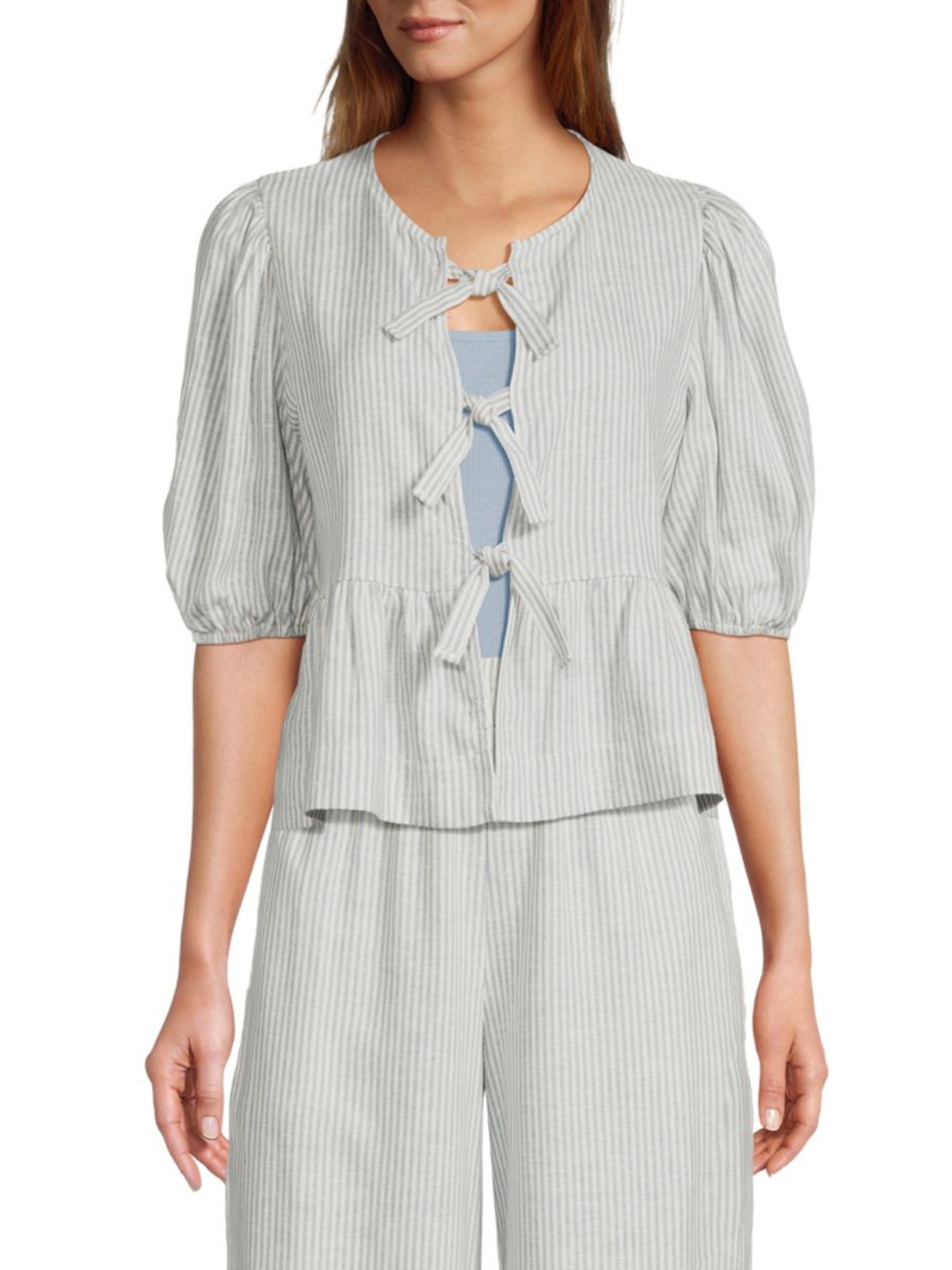 Блузка с завязкой спереди Renee C., цвет Blue Ivory
Блузка с завязкой спереди Renee C., цвет Blue Ivory