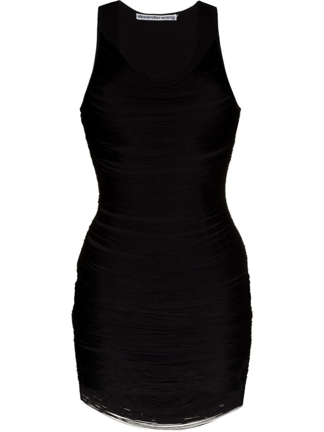 Alexander Wang платье мини с бахромой, черный 
Alexander Wang платье мини с бахромой, черный