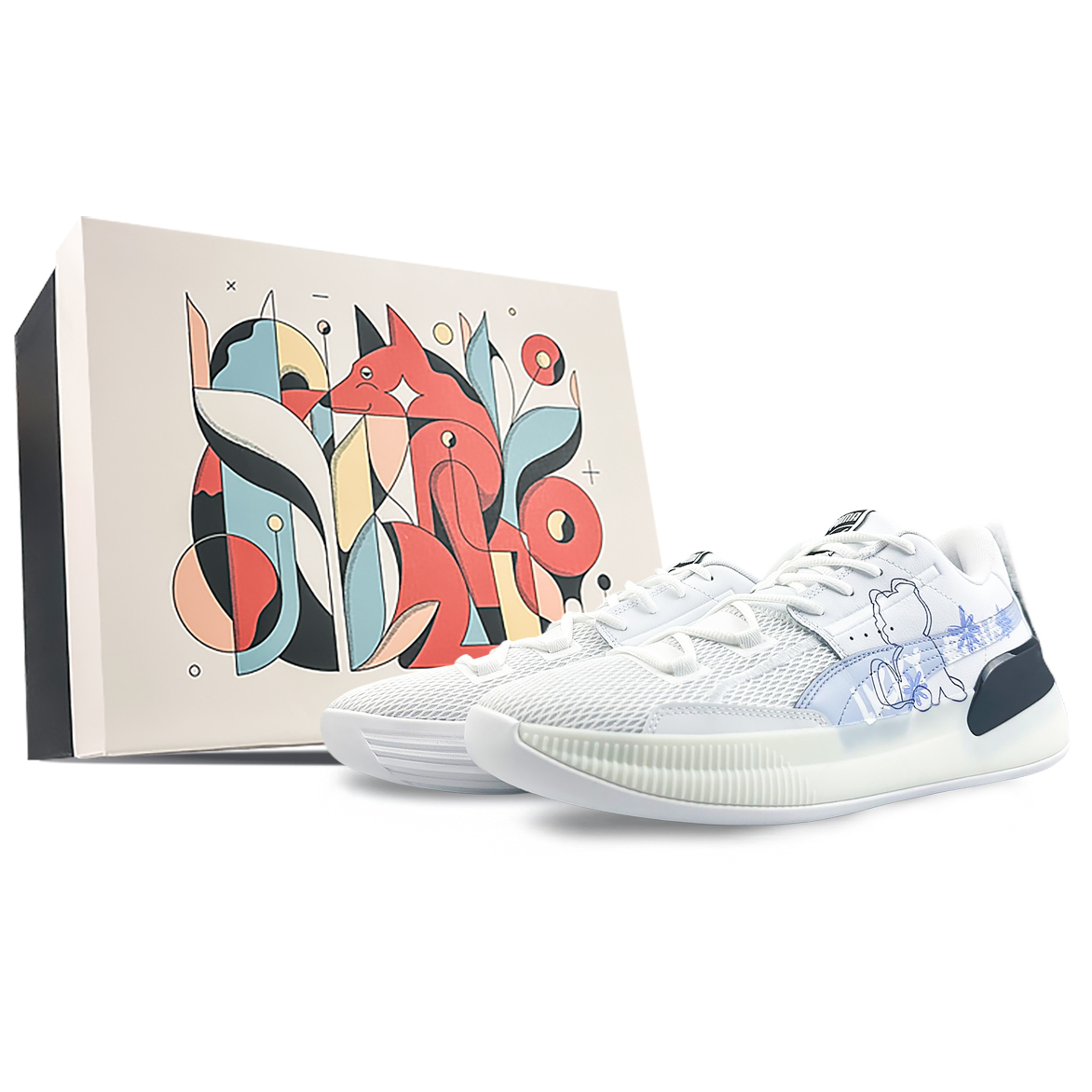 PUMA Кроссовки баскетбольные Clyde Hardwood нескользящие облегченные низкие мужские фиолетово-белые светло-фиолетовые, цвет Light Purple 
PUMA Кроссовки баскетбольные Clyde Hardwood нескользящие облегченные низкие мужские фиолетово-белые светло-фиолетовые, цвет Light Purple