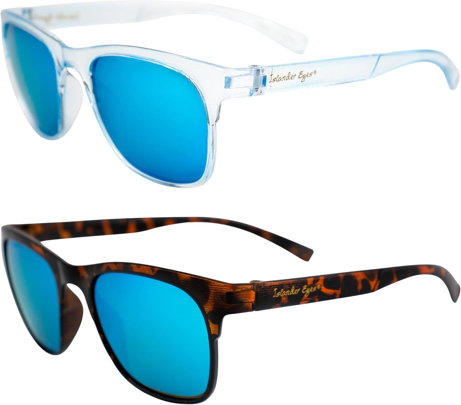 Женские поляризованные солнцезащитные очки Tahiti, модные, 2 пары, оправа кристально-голубого и черепахового цвета с синими зеркальными линзами Islander Eyes, Blue/Tortoise-blue
Женские поляризованные солнцезащитные очки Tahiti, модные, 2 пары, оправа кристально-голубого и черепахового цвета с синими зеркальными линзами Islander Eyes, Blue/Tortoise-blue