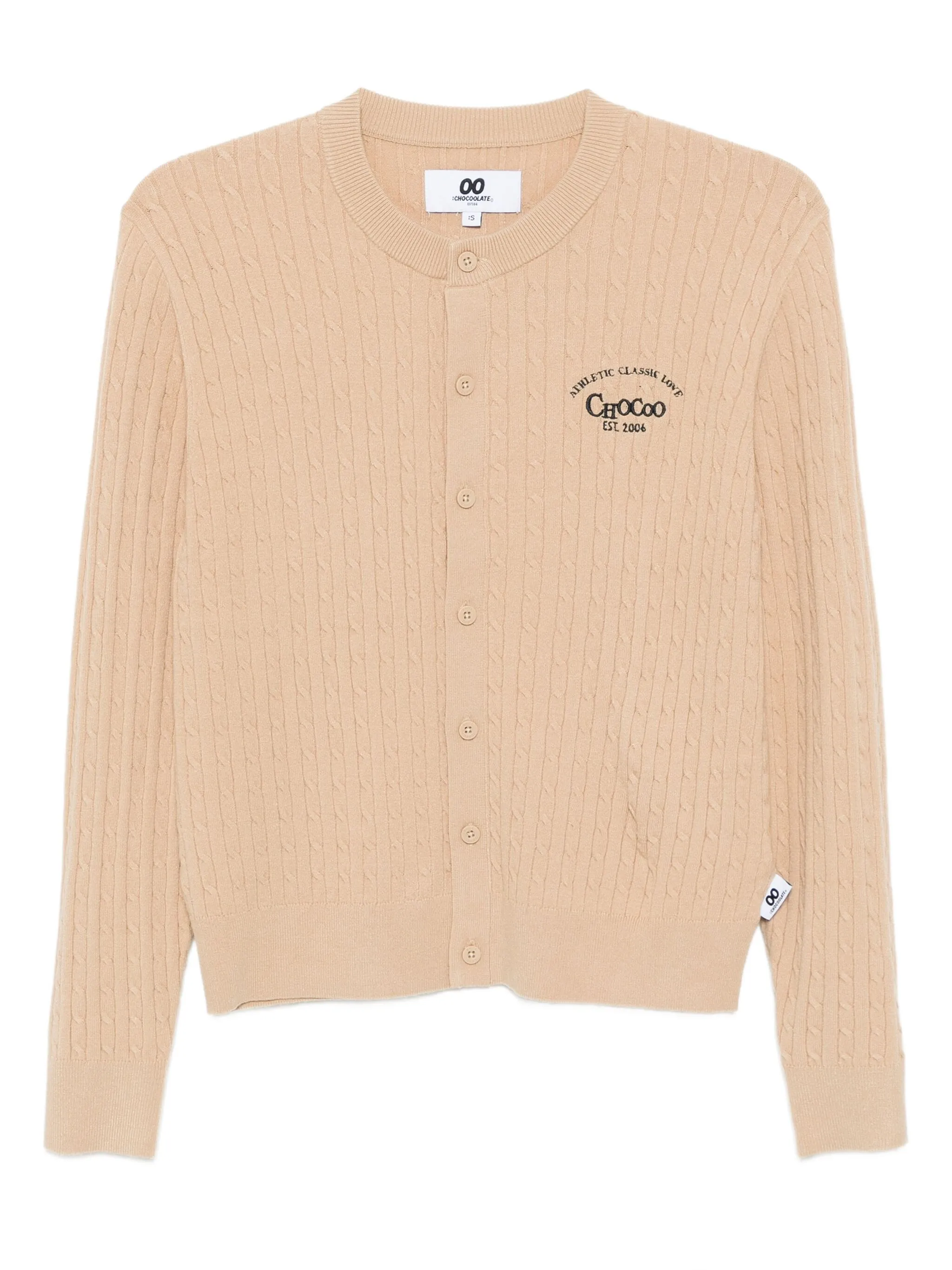 Кардиган с вышитым логотипом Chocoolate, бежевый
Кардиган с вышитым логотипом Chocoolate, бежевый