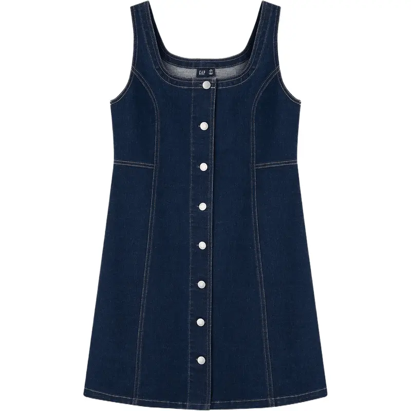 Безрукавное платье женское джинсовое синее GAP
Безрукавное платье женское джинсовое синее GAP