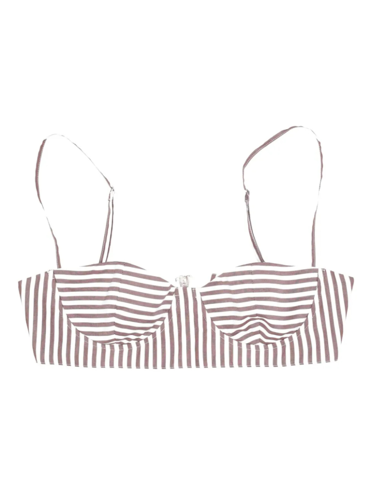 Полосатый бюстгальтер-бралетт LA ROSE, коричневый 
Полосатый бюстгальтер-бралетт LA ROSE, коричневый