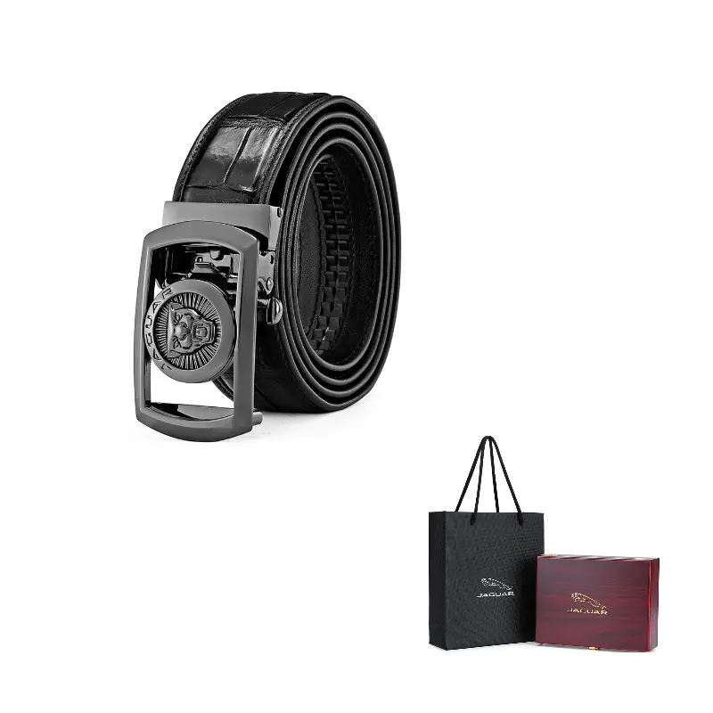 JAGUAR Ремень мужской кожаный с автоматической пряжкой, Black
JAGUAR Ремень мужской кожаный с автоматической пряжкой, Black