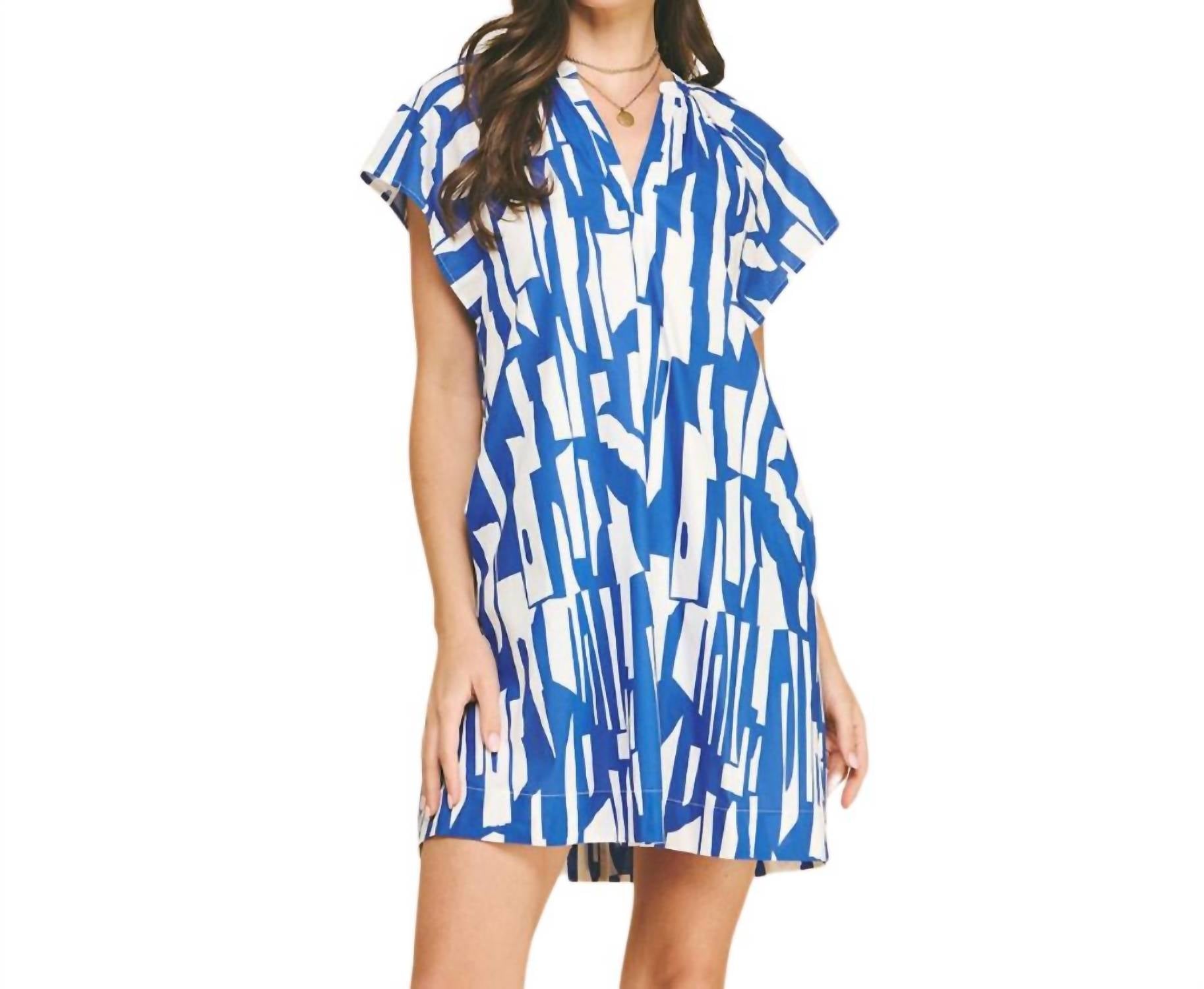 Мини-платье-туника Print в королевском синем PINCH
Мини-платье-туника Print в королевском синем PINCH