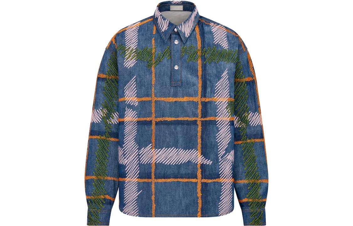 Рубашка Denim Tears с длинным рукавом DIOR, синий
Рубашка Denim Tears с длинным рукавом DIOR, синий