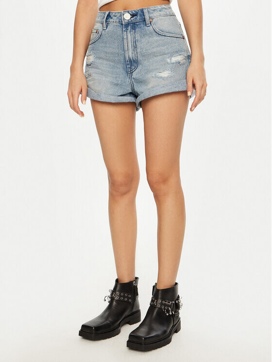 Джинсовые шорты стандартного кроя One Teaspoon, голубой
Джинсовые шорты стандартного кроя One Teaspoon, голубой