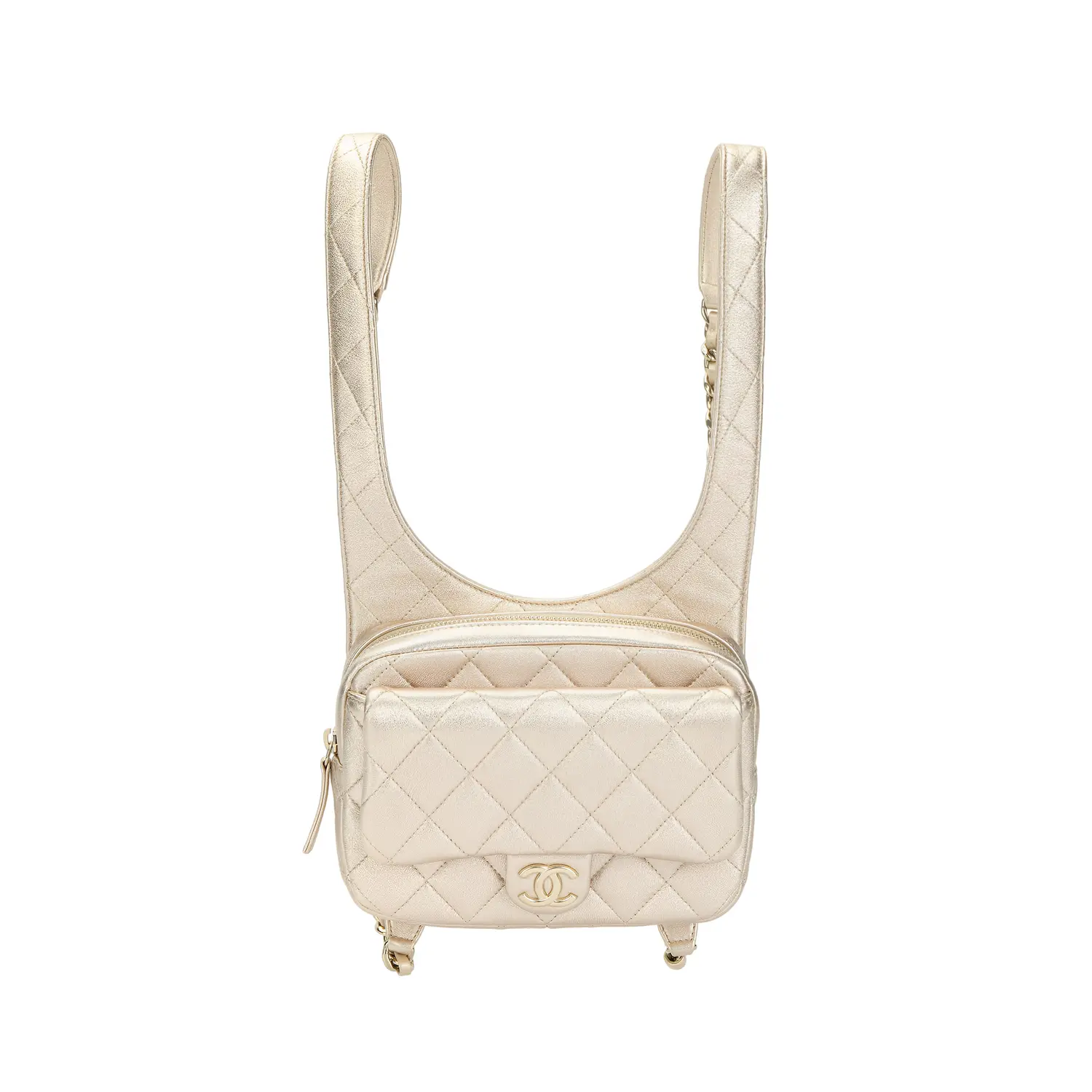 CHANEL Металлический рюкзак из ягненка Women's Gold
CHANEL Металлический рюкзак из ягненка Women's Gold