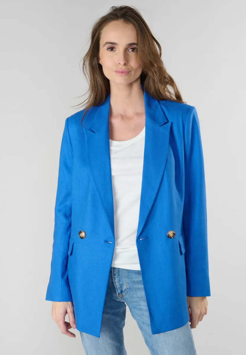 Пиджак-пиджак Le Temps Des Cerises "BEKY" модного дизайна, синий
Пиджак-пиджак Le Temps Des Cerises "BEKY" модного дизайна, синий