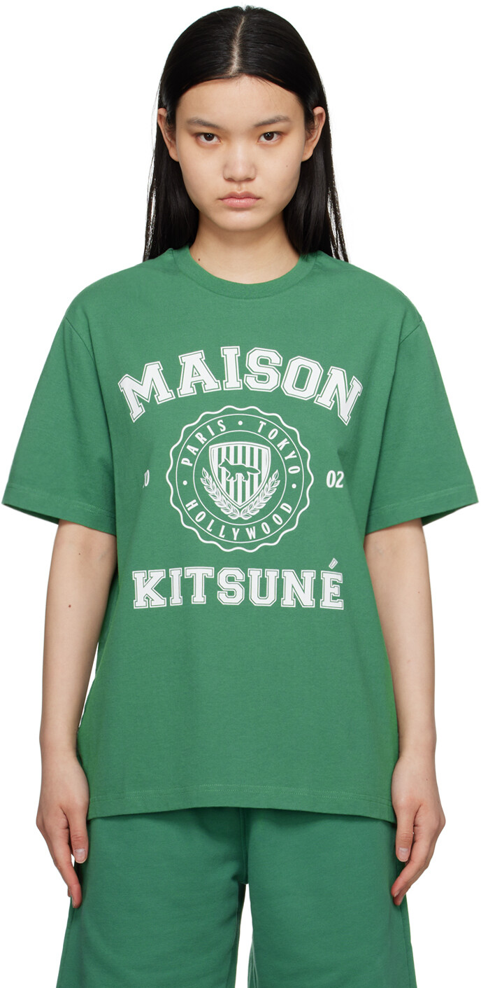 Футболка Green Hotel Olympia Edition Varsity Maison Kitsune, Tropical green
Футболка Green Hotel Olympia Edition Varsity Maison Kitsune, Tropical green
