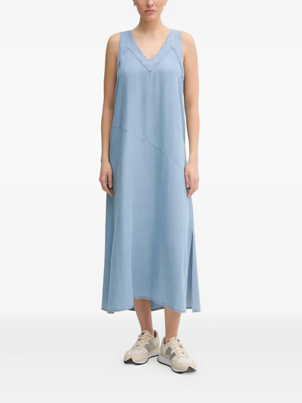 Платье миди без рукавов с V-образным вырезом DKNY, синий
Платье миди без рукавов с V-образным вырезом DKNY, синий