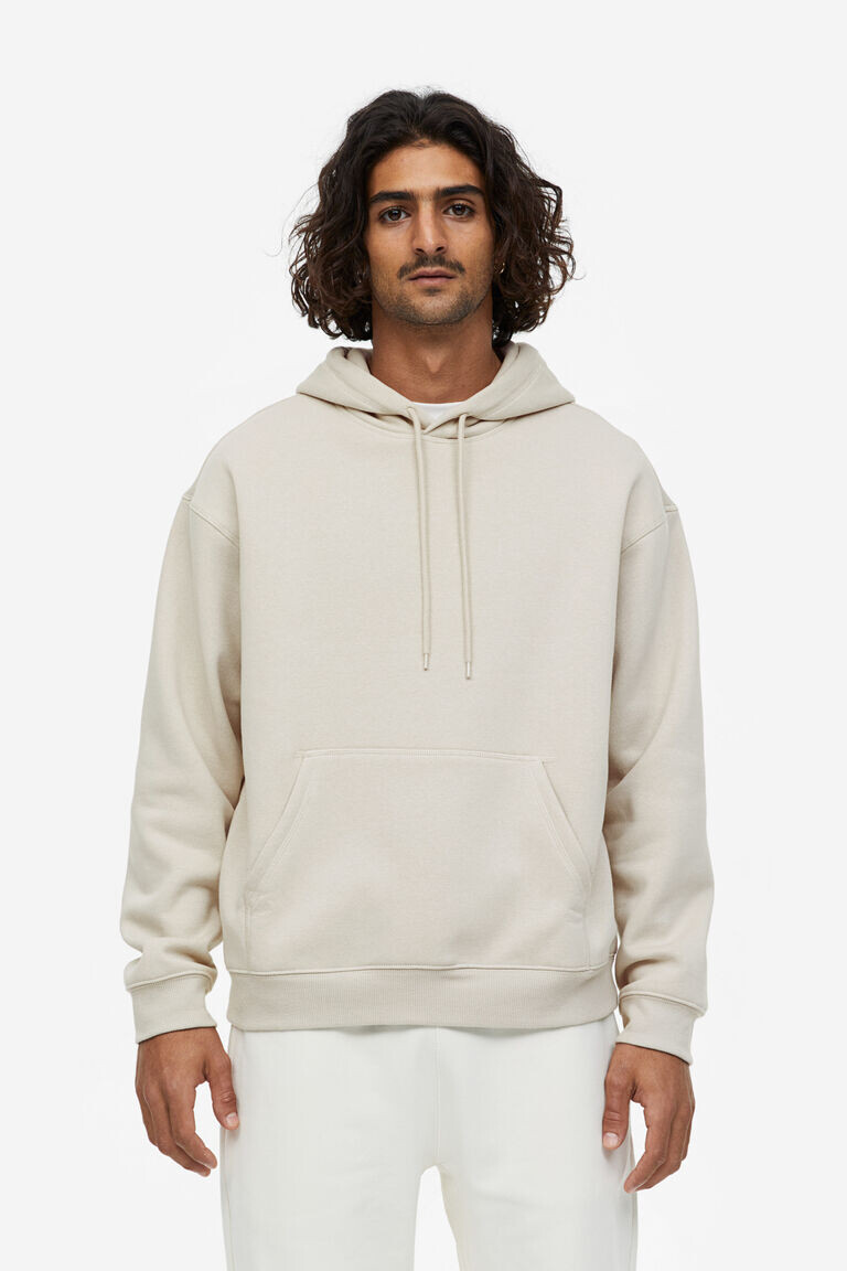 Свободная толстовка с капюшоном H&M, бежевый
Свободная толстовка с капюшоном H&M, бежевый