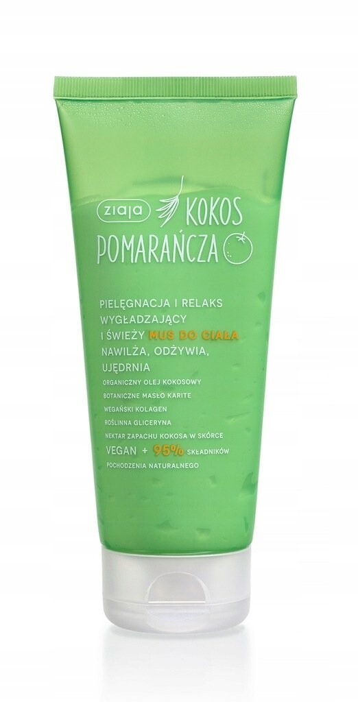 Ziaja, Разглаживающий и свежий мусс для тела, увлажняющий и укрепляющий кокос и апельсин, 200 мл
Ziaja, Разглаживающий и свежий мусс для тела, увлажняющий и укрепляющий кокос и апельсин, 200 мл