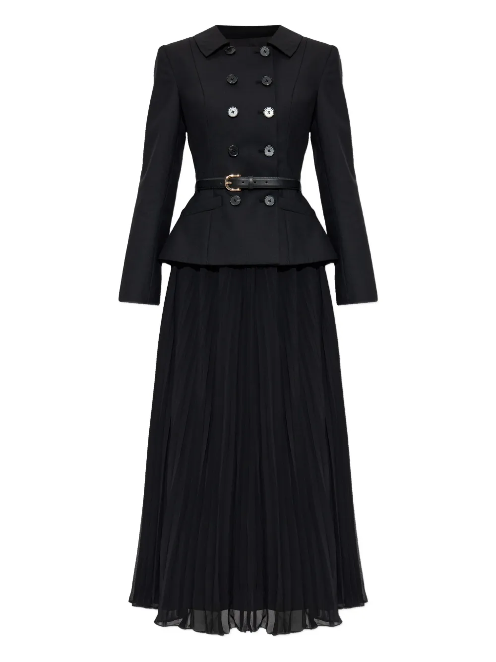 Двубортное платье миди с поясом Self-Portrait, черный
Двубортное платье миди с поясом Self-Portrait, черный