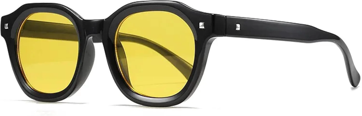 Роскошные солнцезащитные очки большого размера для женщин и мужчин, винтажные, в стиле панк, хип-хоп, с заклепками, защита от УФ-излучения UV400 TVTBBVV, Black Yellow
Роскошные солнцезащитные очки большого размера для женщин и мужчин, винтажные, в стиле панк, хип-хоп, с заклепками, защита от УФ-излучения UV400 TVTBBVV, Black Yellow