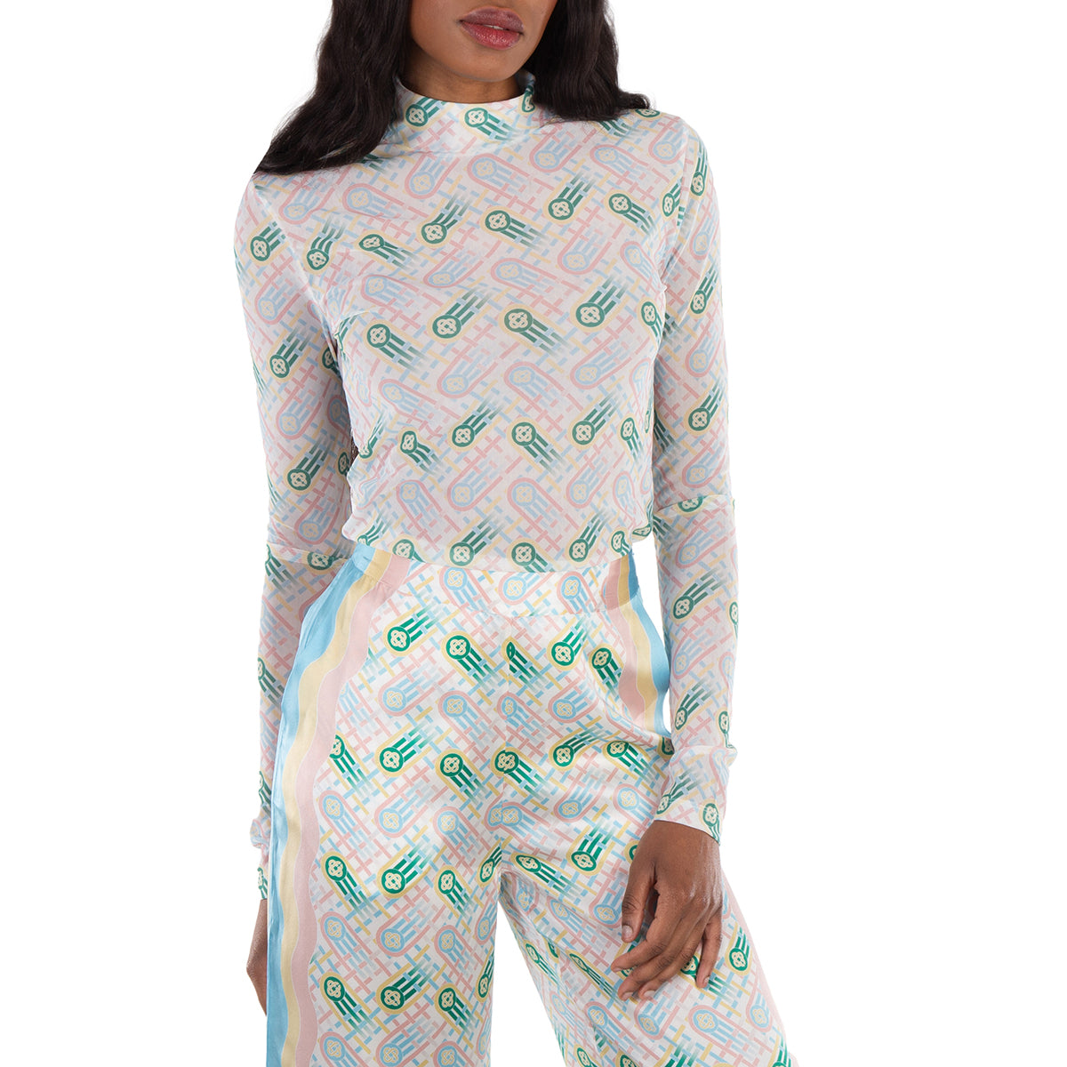 Casablanca Женский топ с разноцветным принтом пинг-понг монохром, мультиколор
Casablanca Женский топ с разноцветным принтом пинг-понг монохром, мультиколор