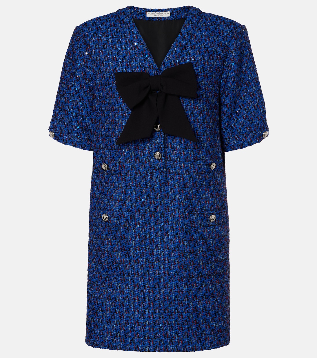 Мини-платье из твида с пайетками Alessandra Rich, Bluette-Multi
Мини-платье из твида с пайетками Alessandra Rich, Bluette-Multi