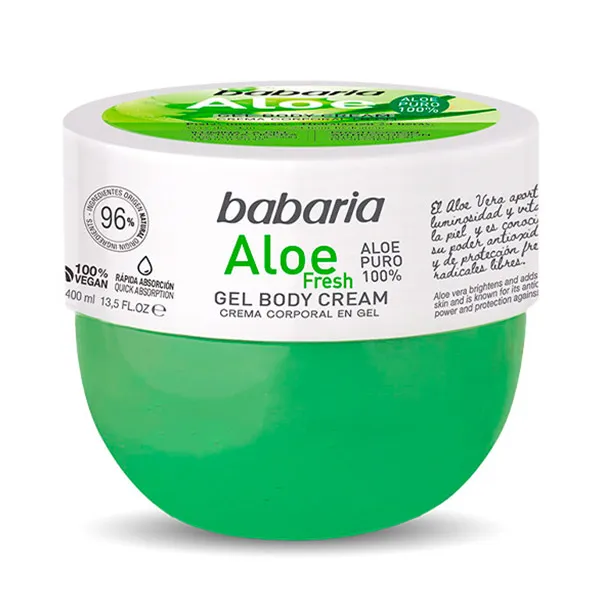 Успокаивающий гель-крем для тела Aloe Fresh Gel Body Cream Babaria, 400 ml
Успокаивающий гель-крем для тела Aloe Fresh Gel Body Cream Babaria, 400 ml