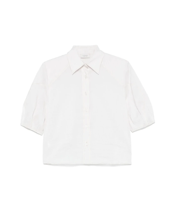 Рубашка цвета экрю с застежкой на пуговицы и приталенными манжетами. Mazzarelli, белый
Рубашка цвета экрю с застежкой на пуговицы и приталенными манжетами. Mazzarelli, белый