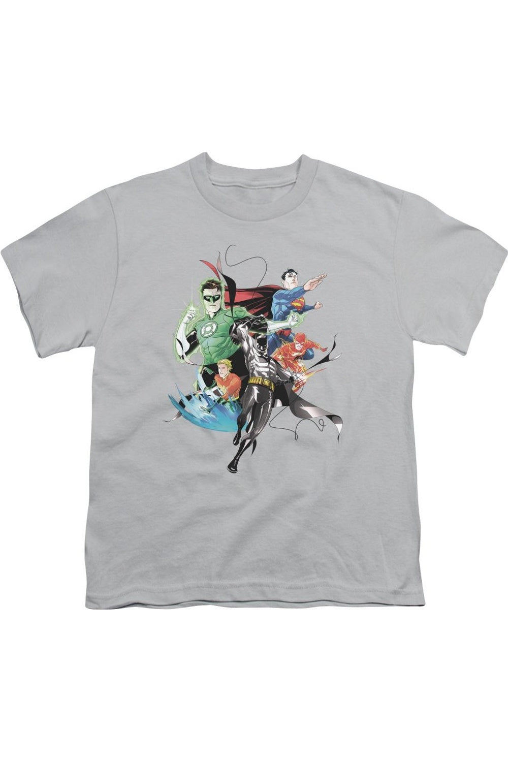 Футболка с коротким рукавом для детей "Лига справедливости Америки" Mashup Gildan, серебряный 
Футболка с коротким рукавом для детей "Лига справедливости Америки" Mashup Gildan, серебряный