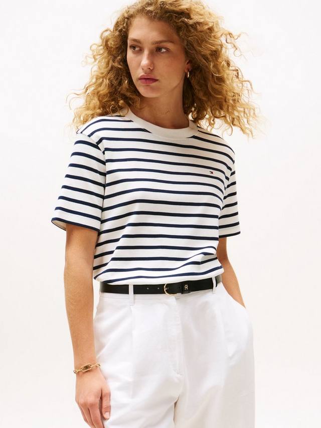 Футболка с логотипом Stripe Tommy Hilfiger, Ecru/Navy
Футболка с логотипом Stripe Tommy Hilfiger, Ecru/Navy