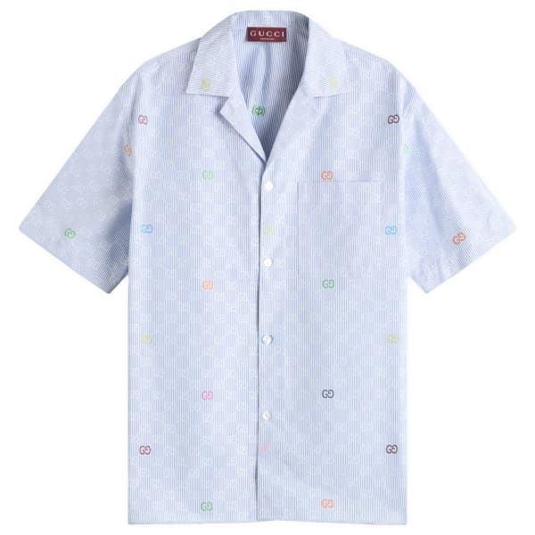 Разноцветная рубашка в полоску gg Gucci, синий
Разноцветная рубашка в полоску gg Gucci, синий