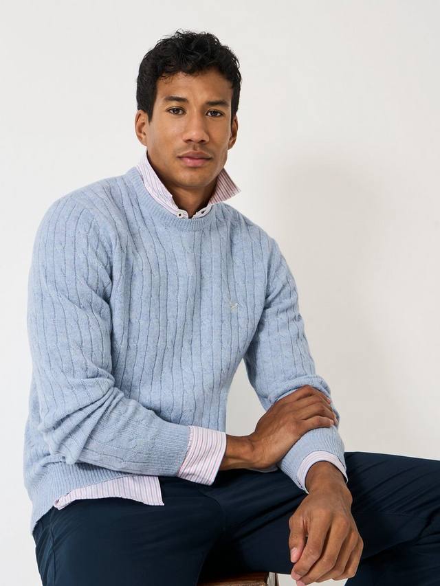 Джемпер с косой вязкой и круглым вырезом Crew Clothing, Light Blue
Джемпер с косой вязкой и круглым вырезом Crew Clothing, Light Blue