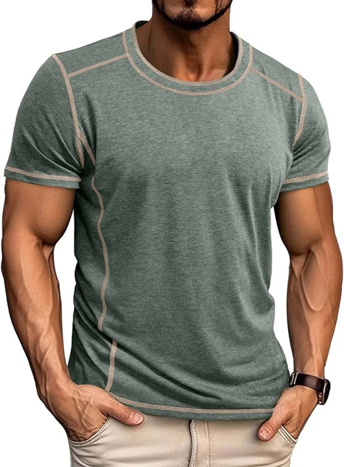 Мужская футболка с коротким рукавом и круглым вырезом DJFODJ
Мужская футболка с коротким рукавом и круглым вырезом DJFODJ