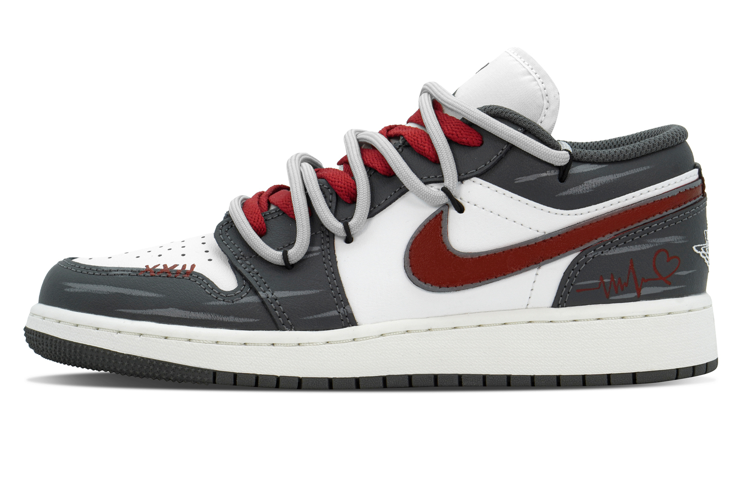 Jordan Кроссовки Air 1 DEER с мониторингом сердечного ритма, износостойкие, низкие, винтажные, баскетбольные, унисекс, серый с красным
Jordan Кроссовки Air 1 DEER с мониторингом сердечного ритма, износостойкие, низкие, винтажные, баскетбольные, унисекс, серый с красным