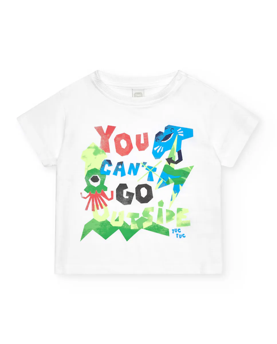 Футболка для мальчика с короткими рукавами и принтом спереди Tuc tuc, белый
Футболка для мальчика с короткими рукавами и принтом спереди Tuc tuc, белый