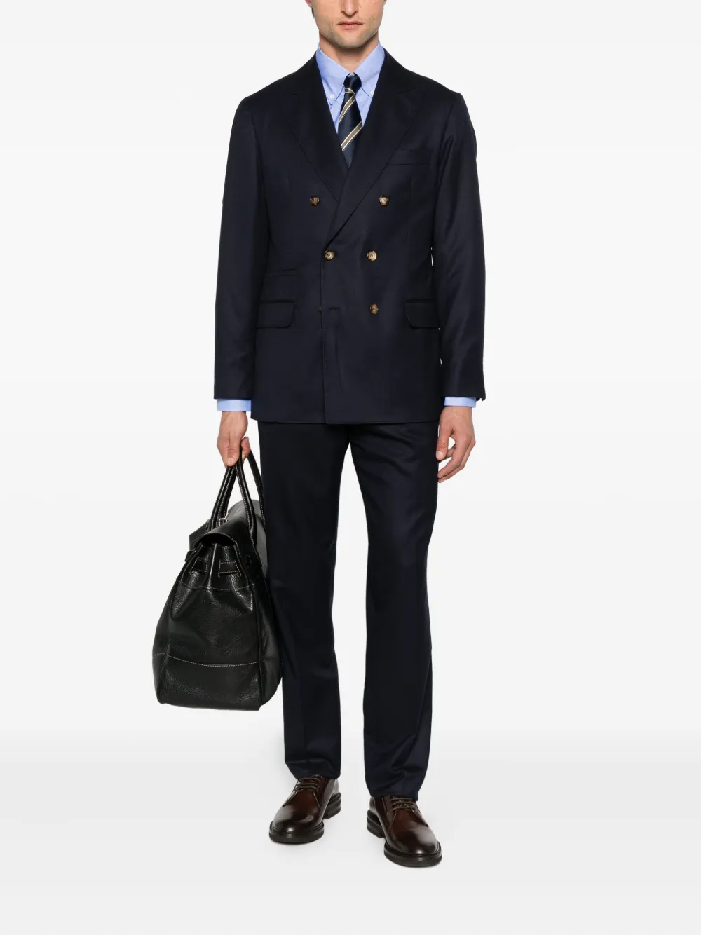 Двубортный блейзер из купро Brunello Cucinelli, синий
Двубортный блейзер из купро Brunello Cucinelli, синий