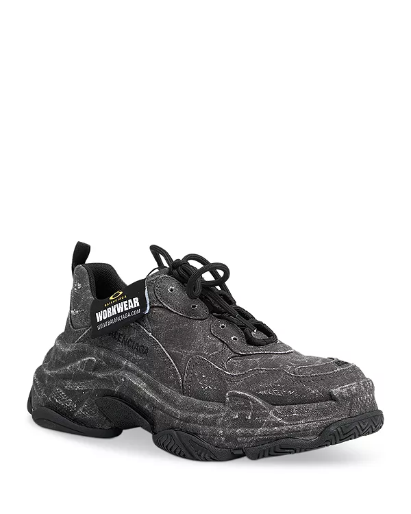 Мужские рабочие кроссовки Triple S Balenciaga, черный
Мужские рабочие кроссовки Triple S Balenciaga, черный