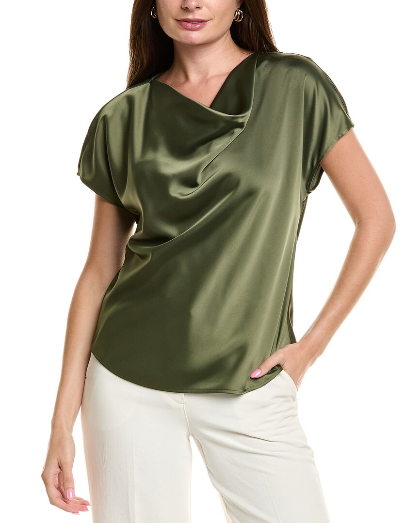 Блузка с воротником-хомут Anne Klein, зеленый 
Блузка с воротником-хомут Anne Klein, зеленый