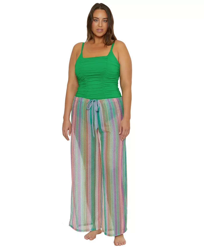 Женские пляжные полосатые вязаные крючком брюки с разрезами на штанинах, пляжная накидка Becca ETC, мультиколор
Женские пляжные полосатые вязаные крючком брюки с разрезами на штанинах, пляжная накидка Becca ETC, мультиколор