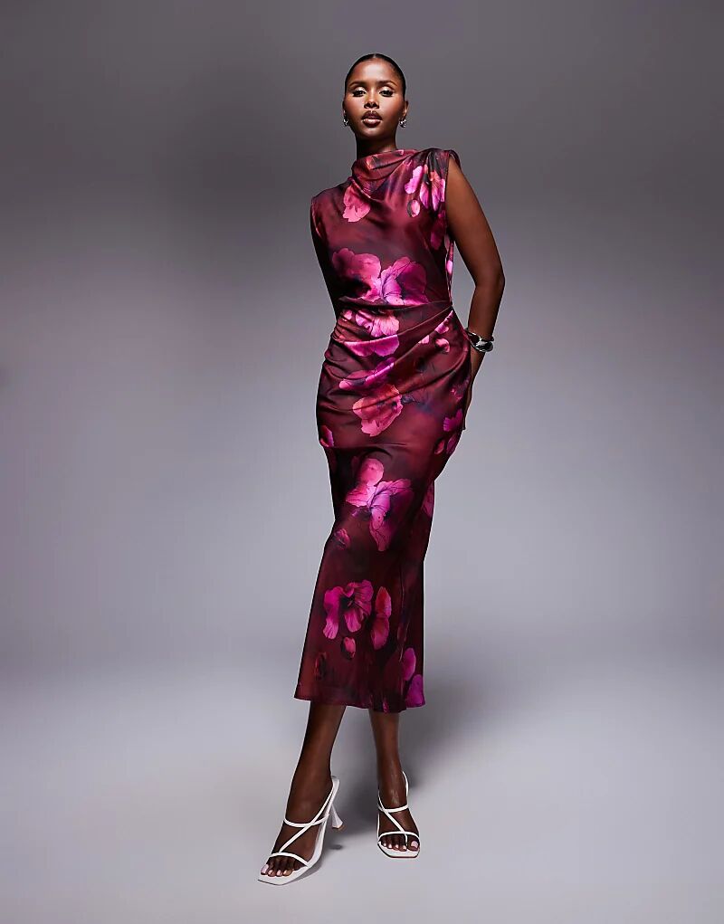 Платье миди из атласа ASOS DESIGN с высоким воротом, плиссированным лифом и темно-розовым цветочным принтом
Платье миди из атласа ASOS DESIGN с высоким воротом, плиссированным лифом и темно-розовым цветочным принтом