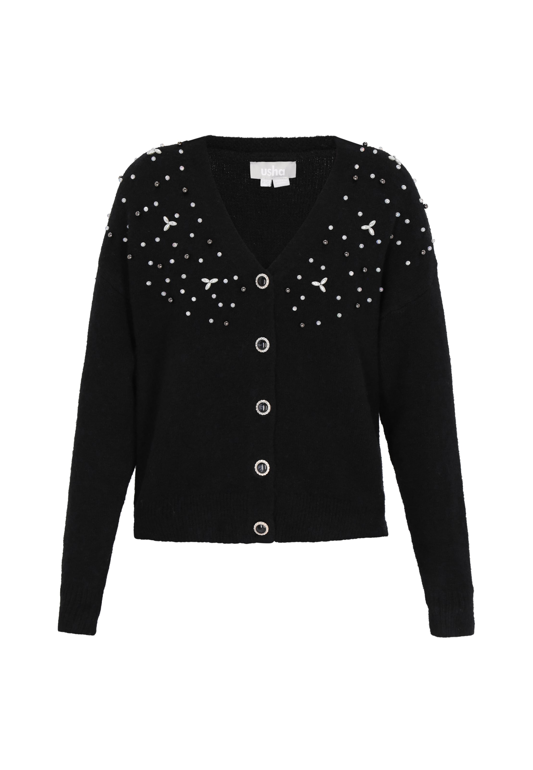 Usha Вязаный кардиган в черном цвете
Usha Вязаный кардиган в черном цвете