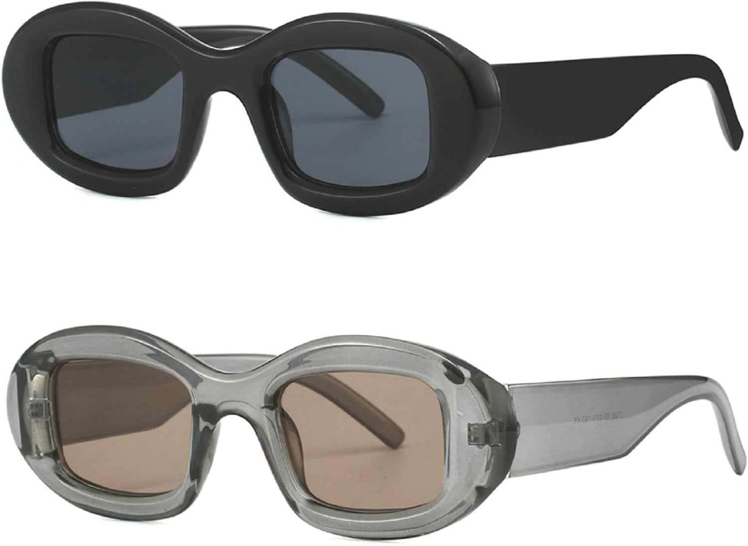 Овальные солнцезащитные очки 2000-х годов для женщин, милые, модные, стильные, с защитой от УФ-излучения UV400, ретро-трендовые солнцезащитные очки для мужчин mincl, 2pcs-black&gray
Овальные солнцезащитные очки 2000-х годов для женщин, милые, модные, стильные, с защитой от УФ-излучения UV400, ретро-трендовые солнцезащитные очки для мужчин mincl, 2pcs-black&gray