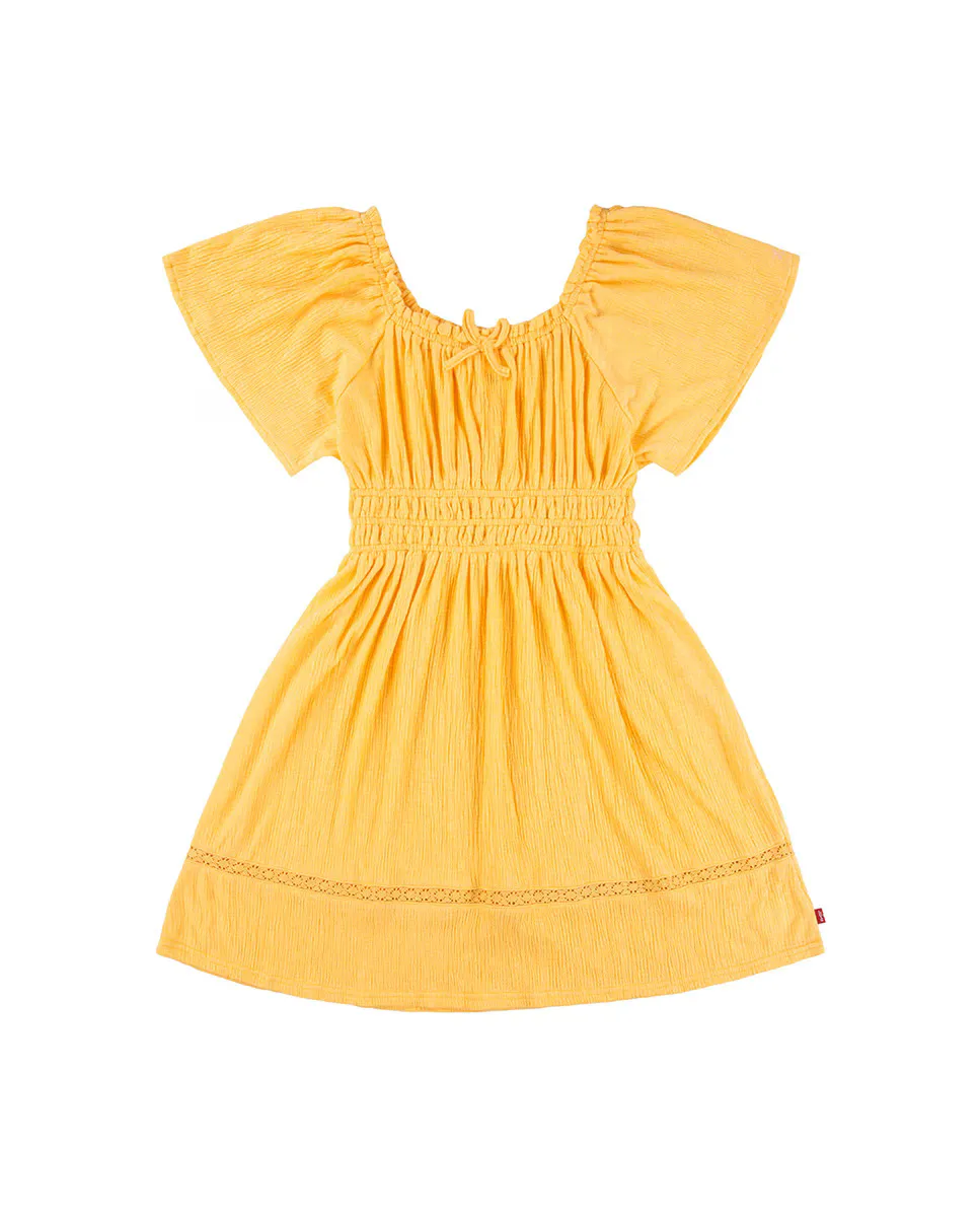 Трикотажное платье Levi's со сборками для девочек, жёлтый
Трикотажное платье Levi's со сборками для девочек, жёлтый