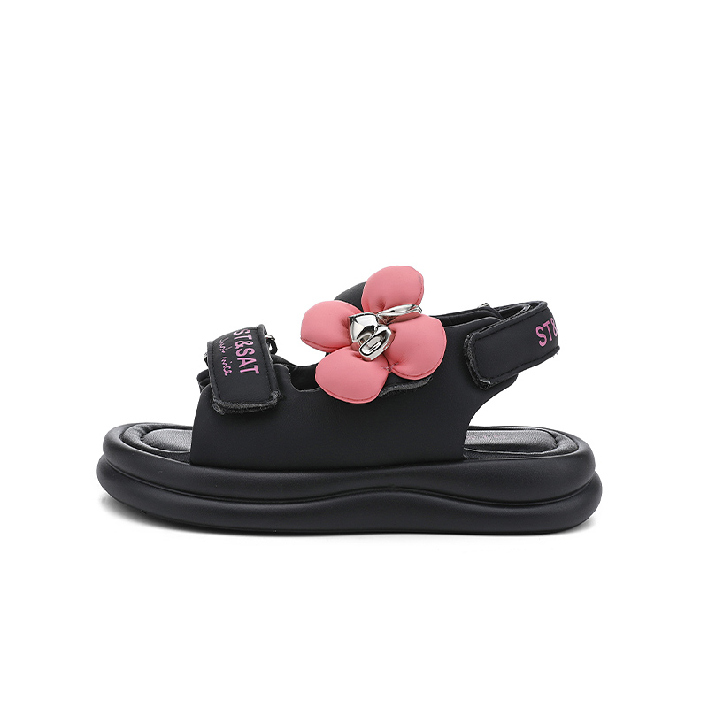 Детские сандалии с низким верхом, устойчивые к истиранию, дышащие ST&SAT, blackpink 
Детские сандалии с низким верхом, устойчивые к истиранию, дышащие ST&SAT, blackpink