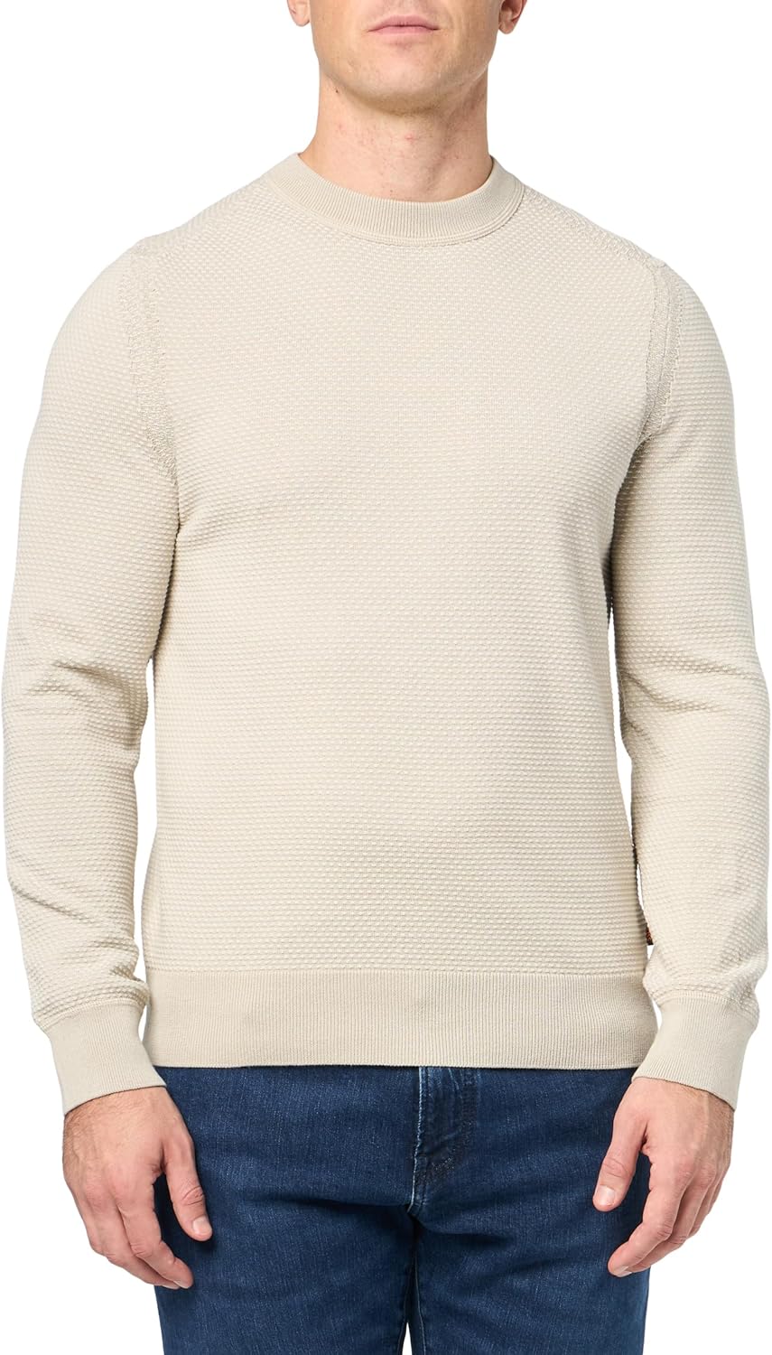 BOSS мужской свитер из хлопковой смеси Microstitch, Oat Cream
BOSS мужской свитер из хлопковой смеси Microstitch, Oat Cream