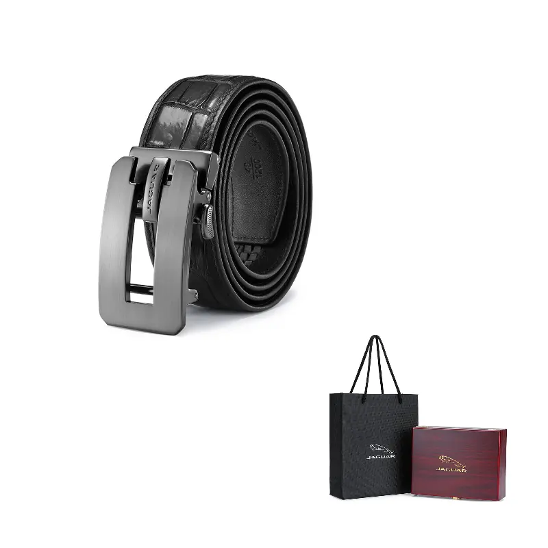 JAGUAR Мужской кожаный ремень из крокодиловой кожи деловой шириной 3.5 см, Black
JAGUAR Мужской кожаный ремень из крокодиловой кожи деловой шириной 3.5 см, Black