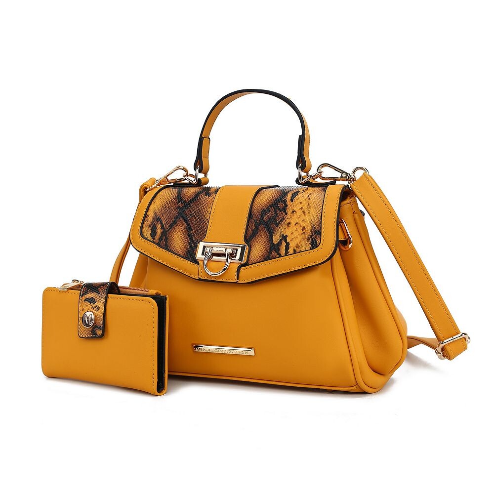 Mkf Collection Geny Женская сумка через плечо с тиснением под змею и бумажником от Mia K MKF Collection, цвет Mustard
Mkf Collection Geny Женская сумка через плечо с тиснением под змею и бумажником от Mia K MKF Collection, цвет Mustard