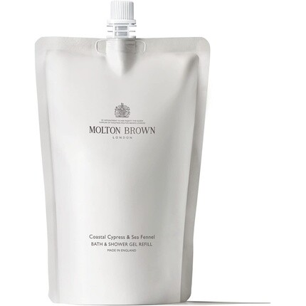 Molton Brown Coastal Cypress and Sea Fennel Сменный гель для ванны и душа, 400 мл
Molton Brown Coastal Cypress and Sea Fennel Сменный гель для ванны и душа, 400 мл