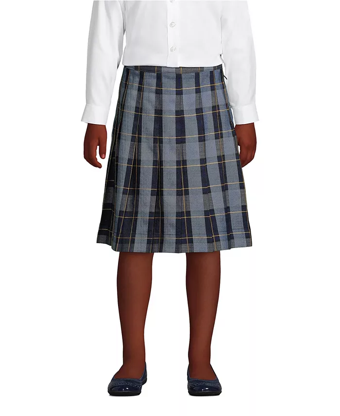 Школьная юбка для девочек в клетку плиссе ниже колена Lands' End, синий
Школьная юбка для девочек в клетку плиссе ниже колена Lands' End, синий