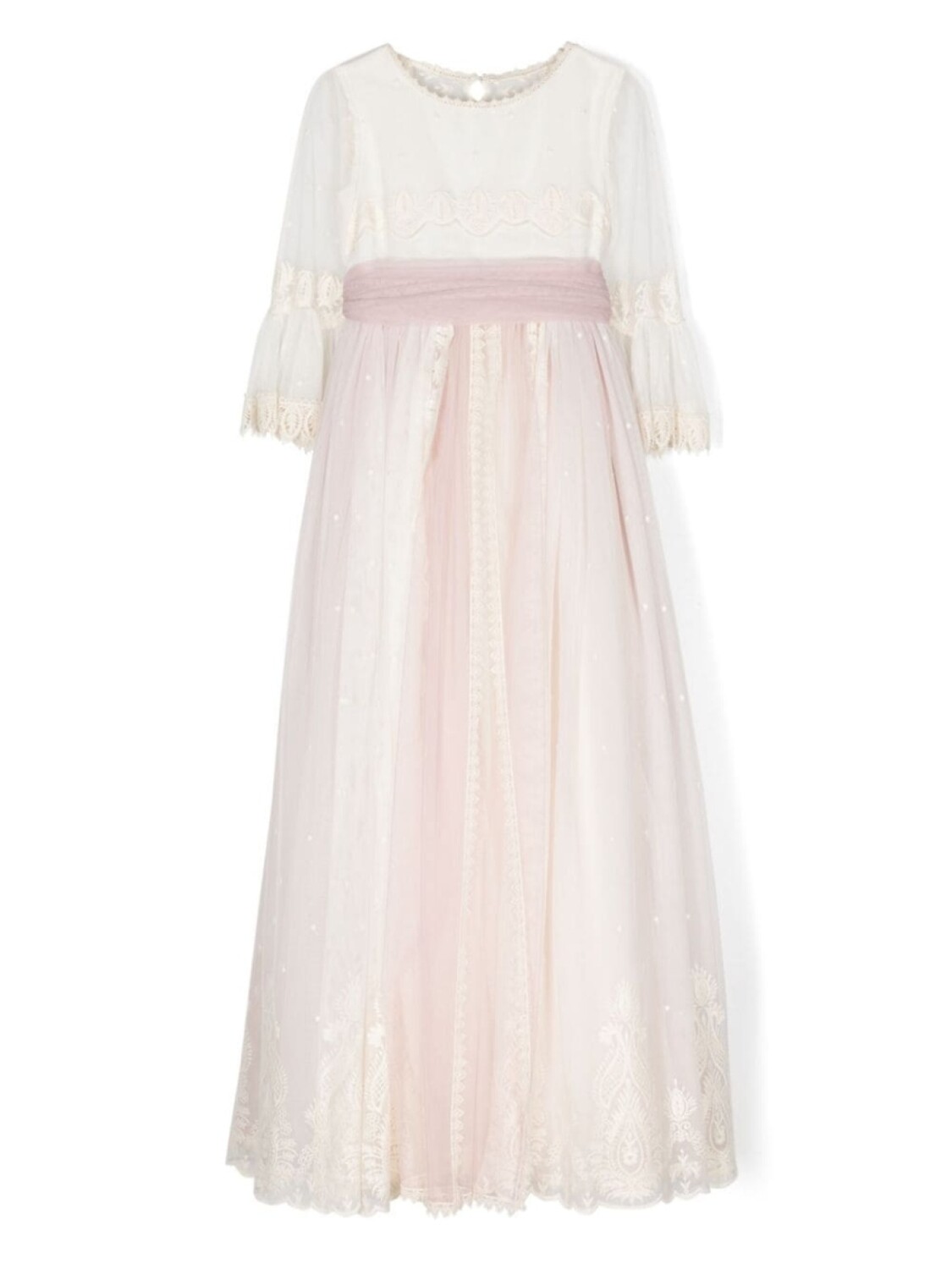 Manuela Macías lace-detailing round-neck dress, белый
Manuela Macías lace-detailing round-neck dress, белый