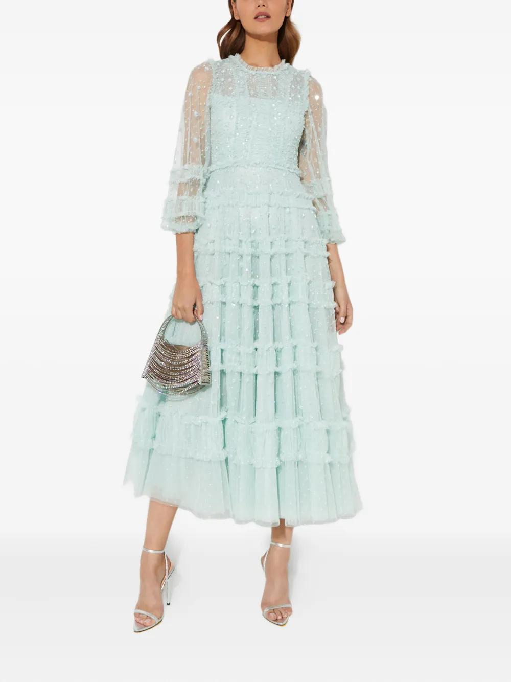 Платье Violet с пайетками и рюшами Needle & Thread, зеленый
Платье Violet с пайетками и рюшами Needle & Thread, зеленый