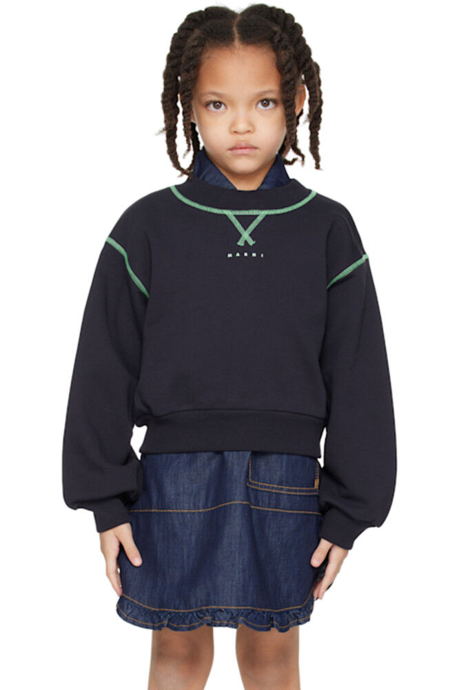 Детская темно-синяя толстовка с логотипом Marni
Детская темно-синяя толстовка с логотипом Marni